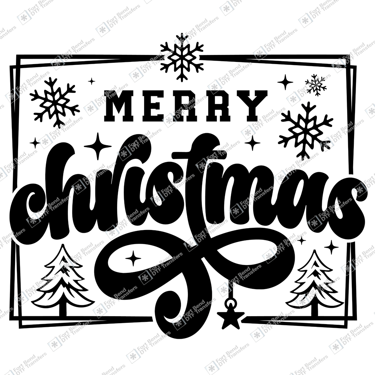 Merry Christmas Black