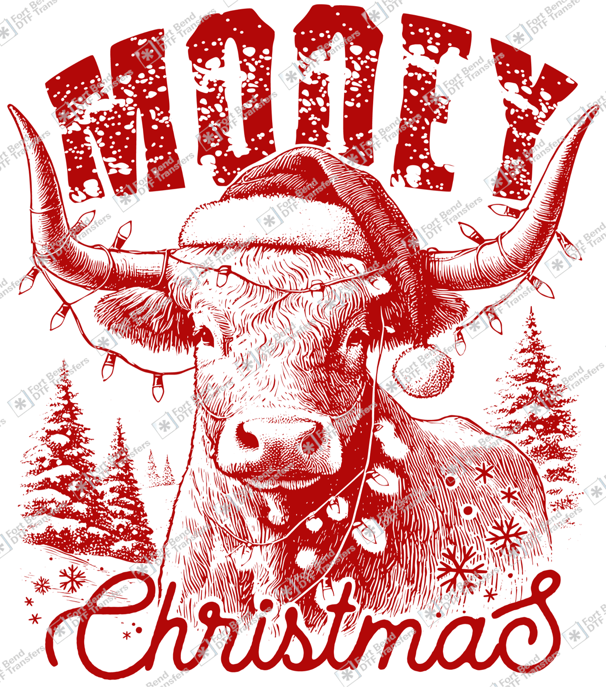 Mooey Christmas Red