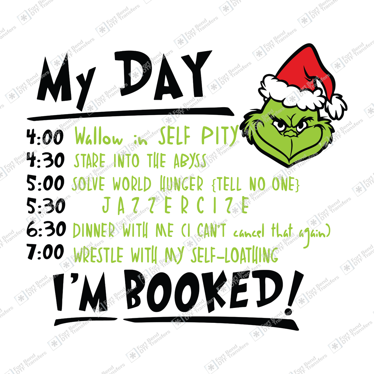 Grinch Schedule Black