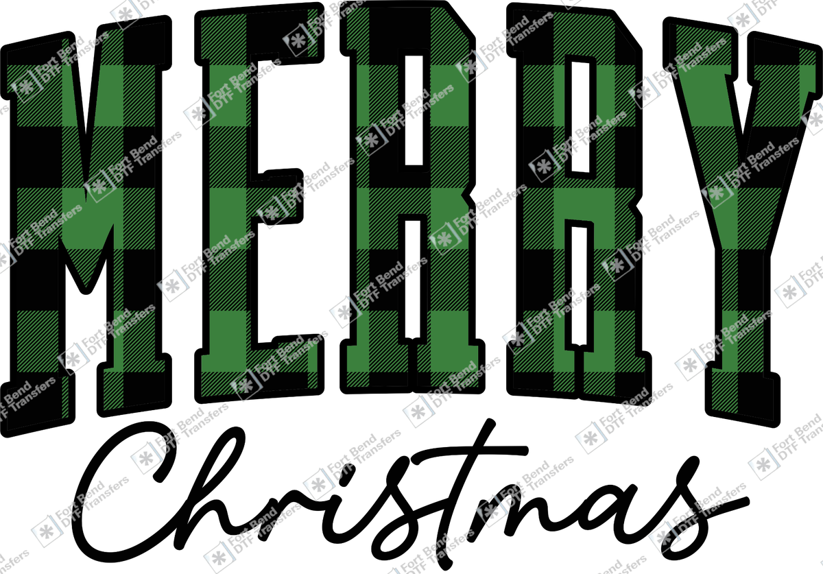 Plaid Merry Green & Black